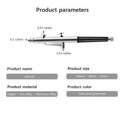 Airbrush Spray Gun for Painting Nails Modeling Crafts Cake Mini Spray Gun 0.3mm Nozzles Portable Airbrush Gun with Cleaning Kit