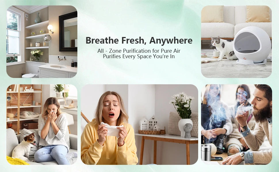 Air purifier aroma diffuser, essential oil air freshener, suitable for home, office, bedroom, warehouse, gifts