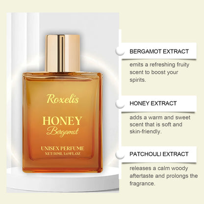 Honey Bergamot Unisex Perfume Mild Naturally Fresh Scent, Women's Charming Everyday Portable Fragrance Perfumes Mujer Originales