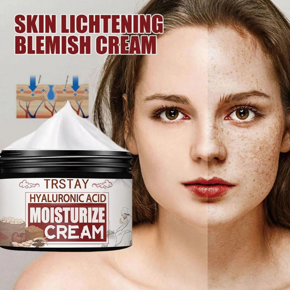 Brightening and Freckle Cream Brightening Skin Tone Lightening Spot Hydrating Moisturizing Cream Nourishing Serum Skin Care