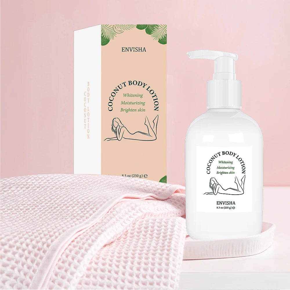 Skin Care Coconut Oil Face Body Lotion Cream Whitening Moisturizing Brightening Collagen Hyaluronic Acid Retinol Remove Melanin