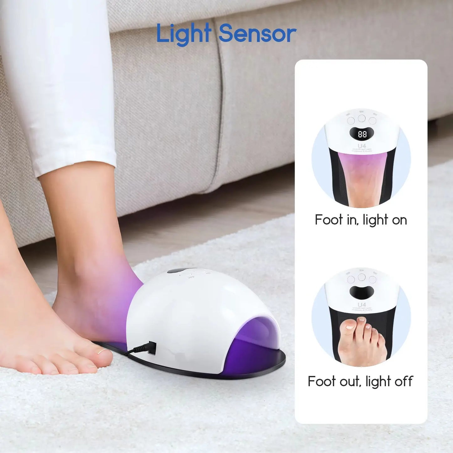 Nail and Foot Drying Lamp, Quick-Drying, Fast-Drying, Special Led Curing Tool for Nail Salons, High-Power Tool