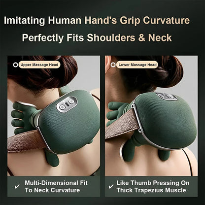 2025 Bionic Neck Shoulder Massager N7 Kneading Massager Shawl 3-Level Modes Neck Cervical Waist Leg Body Muscles Massage Pillow
