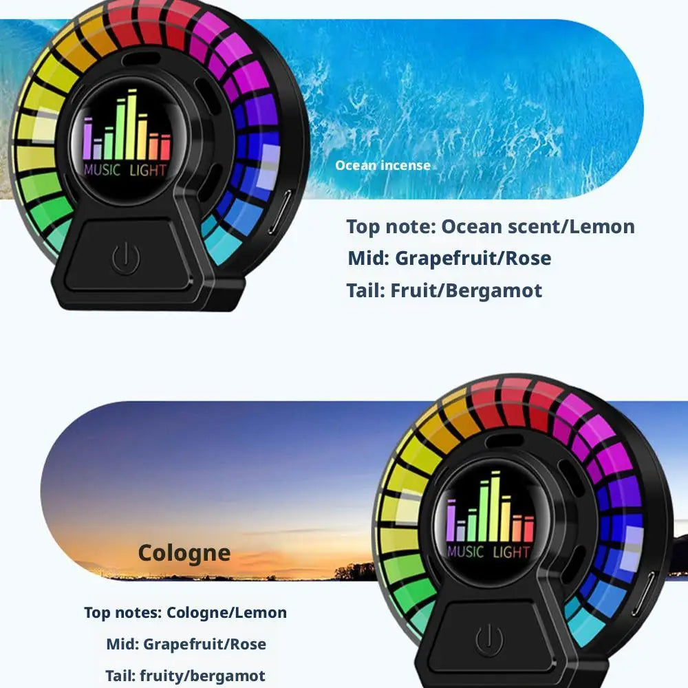 Car Air Outlet Aromatherapy Air Diffuser Aroma Car Music Rhythm LampAir Freshener For Removing Odors Car Accessories