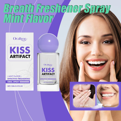 Breath Freshener Spray Mint Flavor Removal Halitosis Plaque Stains Fresh Oral Care Female Male Portable Breath Mouth Care Spray