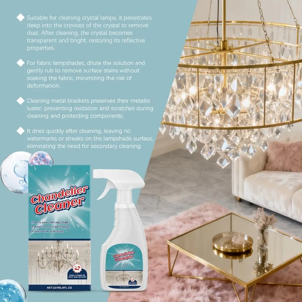 1pcs Strong Cleaning Power Spray Dust Remover Spray Chandelier No Wipe Crystals Cleaning Spray Cleaner Spray For Household
