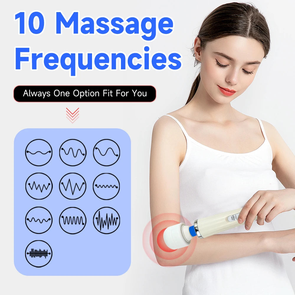 Multifunction Electric Body Massager 10 Speed Vibrations for Back/Neck/Leg Pain Muscle Pain Relief Deep Tissue Massage Stick