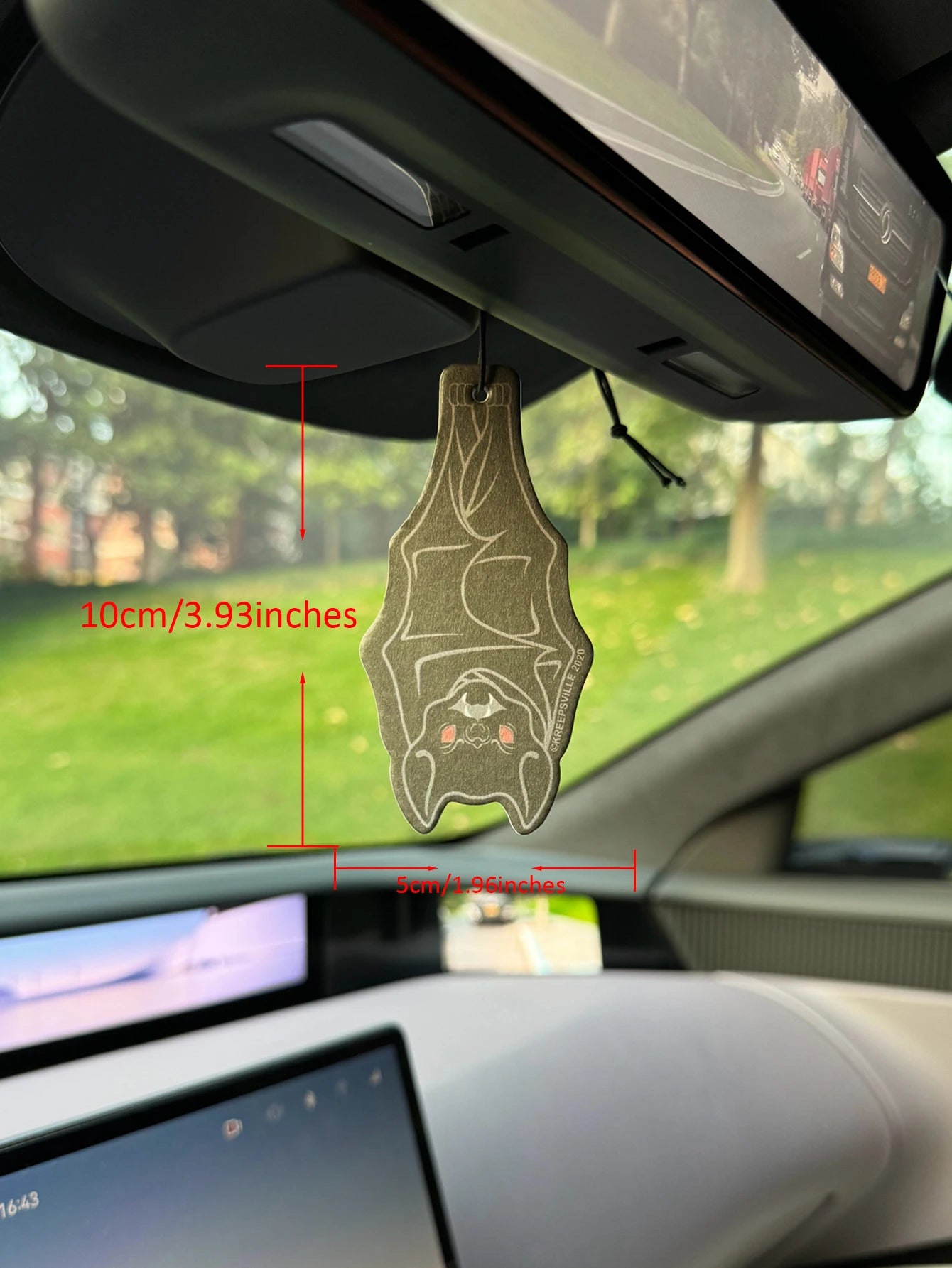 Hanging Bat “Sustainable Fresh” Long-Lasting Car Air Freshener - Aromatherapy Scented Paper Pendant for Rearview Mirror and Ventilation, Car Deodorization, Long-Lasting Fragrance, Stress Relief Accessories, Gifts for Clas