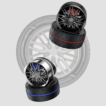 Car Air Fresheners Air Diffuser Solar Powered Rotating Car Purifier Humidifier Simulated Wheels Shape Essential Oil Diffuser