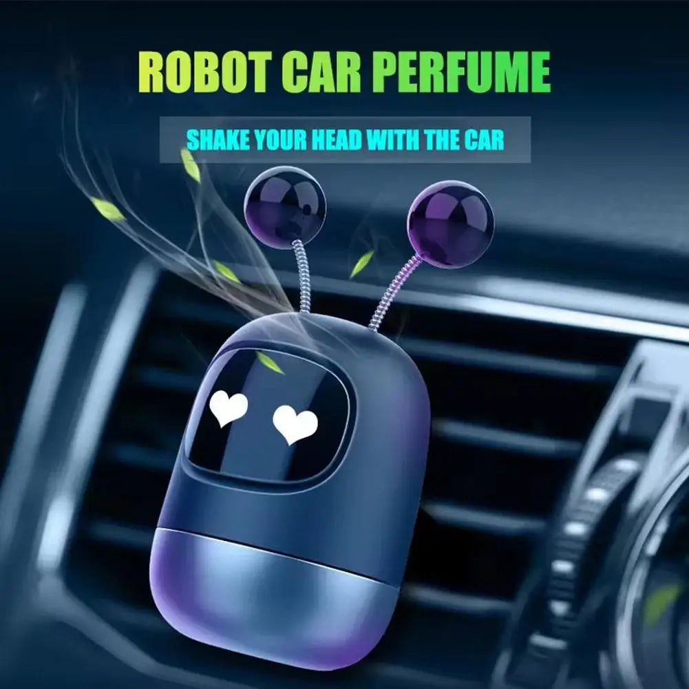New Car Air Freshener Auto Mini Robot Air Vent Clip Parfum Flavoring Ventilation Outlet Aromatherapy Automotive Interior