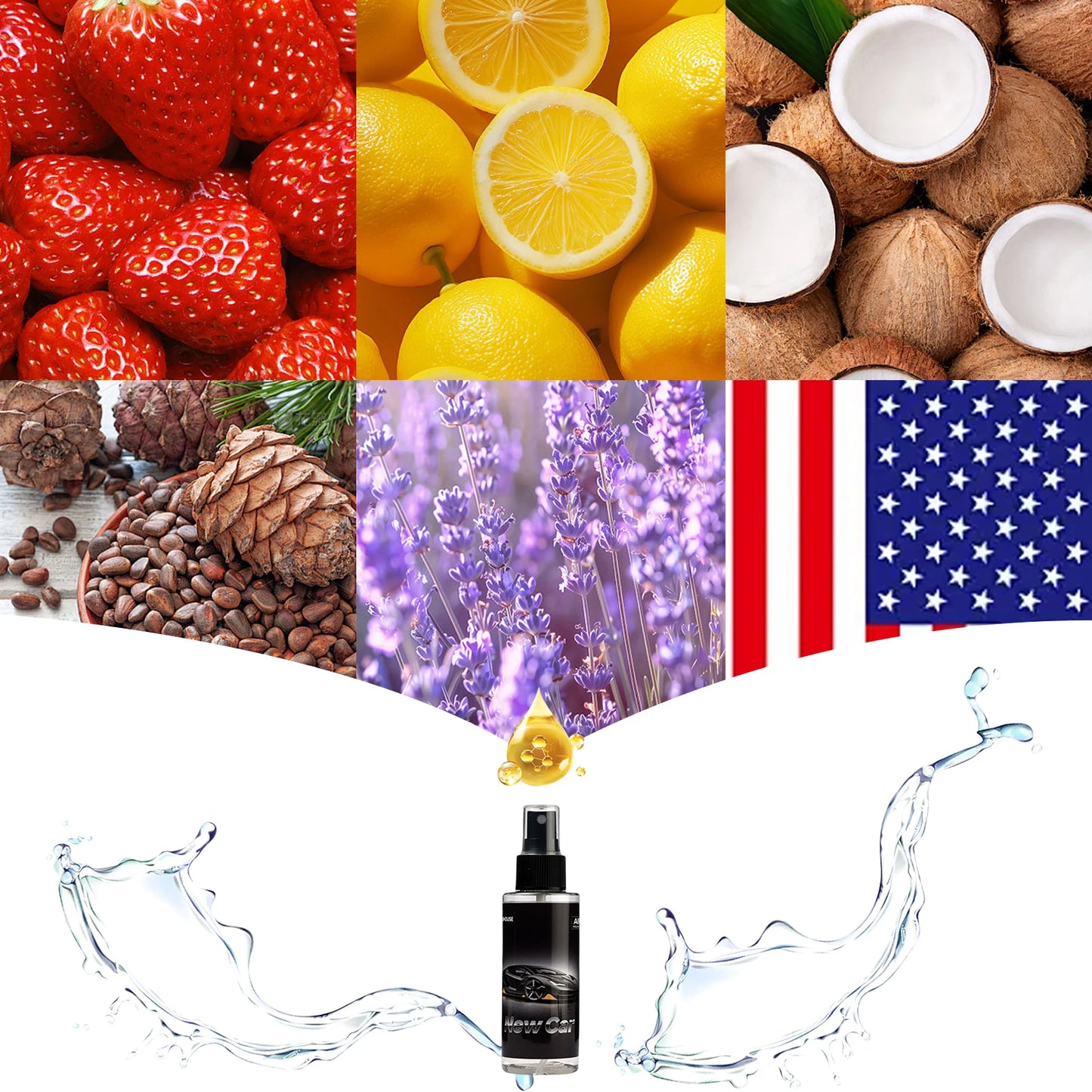 100ml NEW CAR-Scented Hand-Sprayed Air Freshener – Car Spray, Home Air Purifying & Deodorizing Fragrance