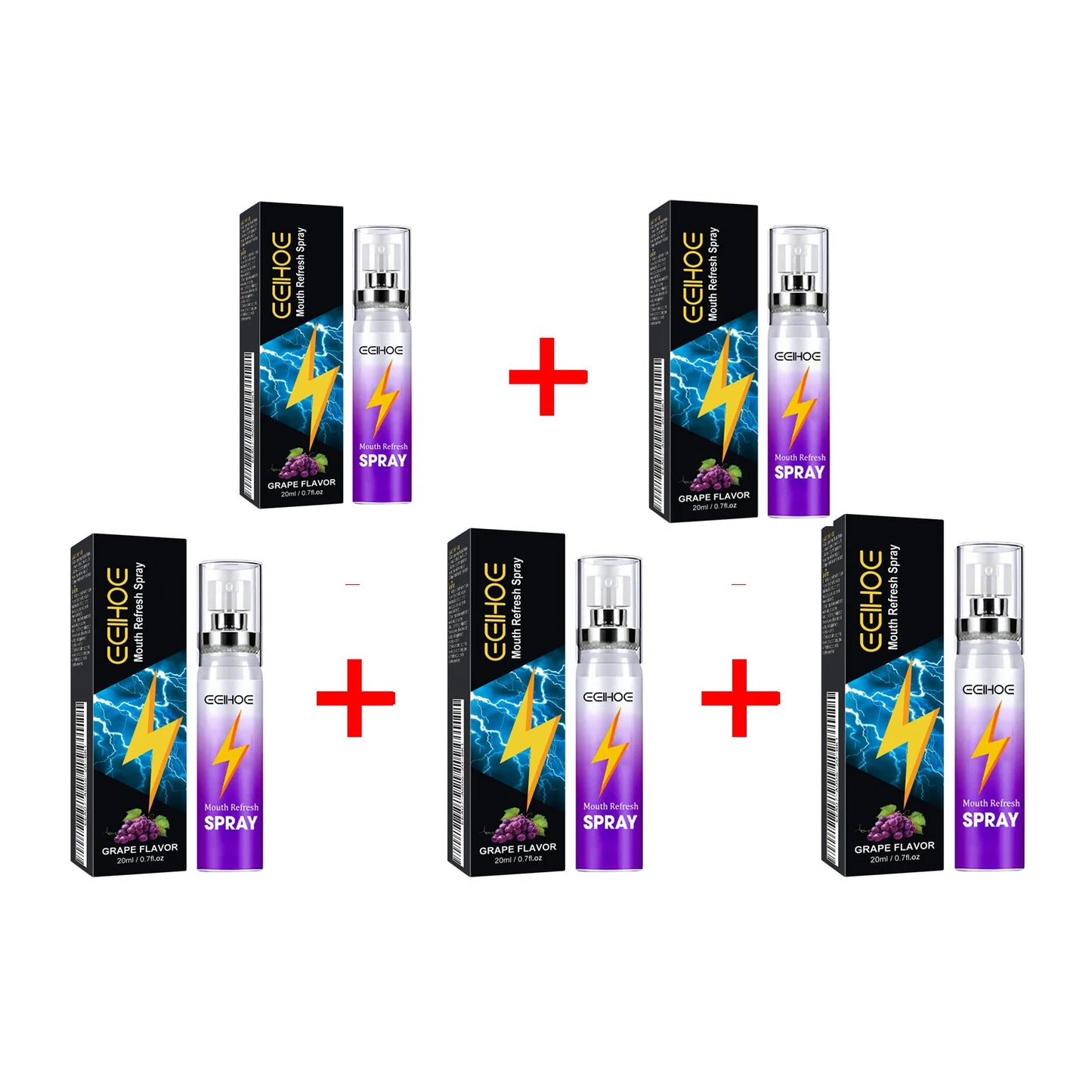 Mouth Freshener Spray Oral Spray Remove Bad Smoke Breath Long Lasting Sweet Fruity Grape Flavor Portable Kissing Cleaning Spray