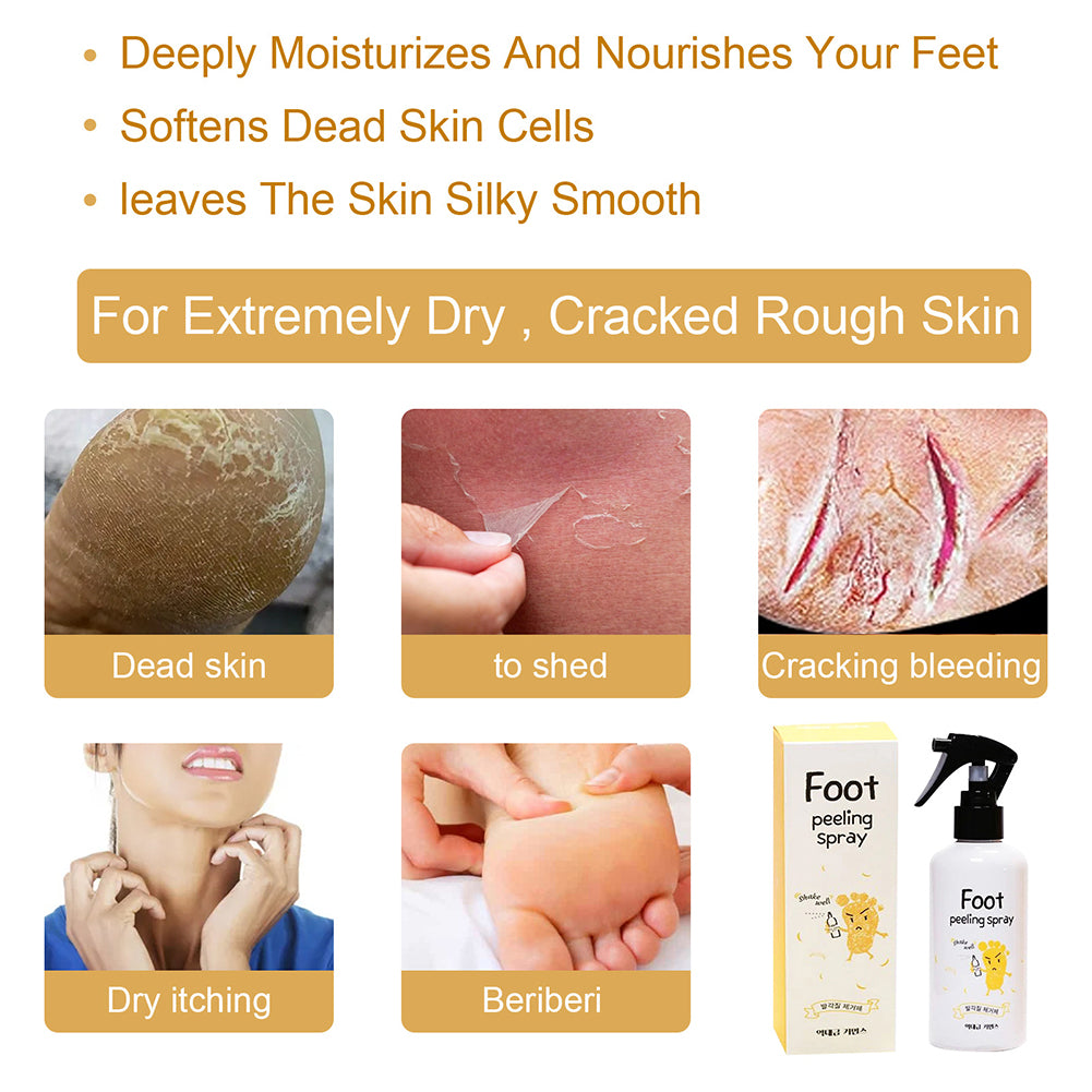 Foot Spray Exfoliate Nourish Moisturizing Skin Exfoliator File Feet Repair Dead Skin Rejuvenation For Foot Care For Women Men