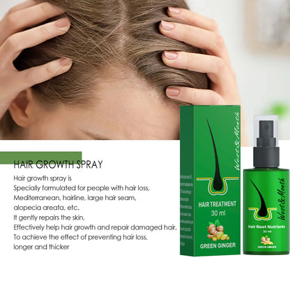 Hair Growth Spray for Baldness Hair Loss Repair Damaged Scalp Serum Liquid Thickening Hair Root Treatment Longer Healthier Hair
