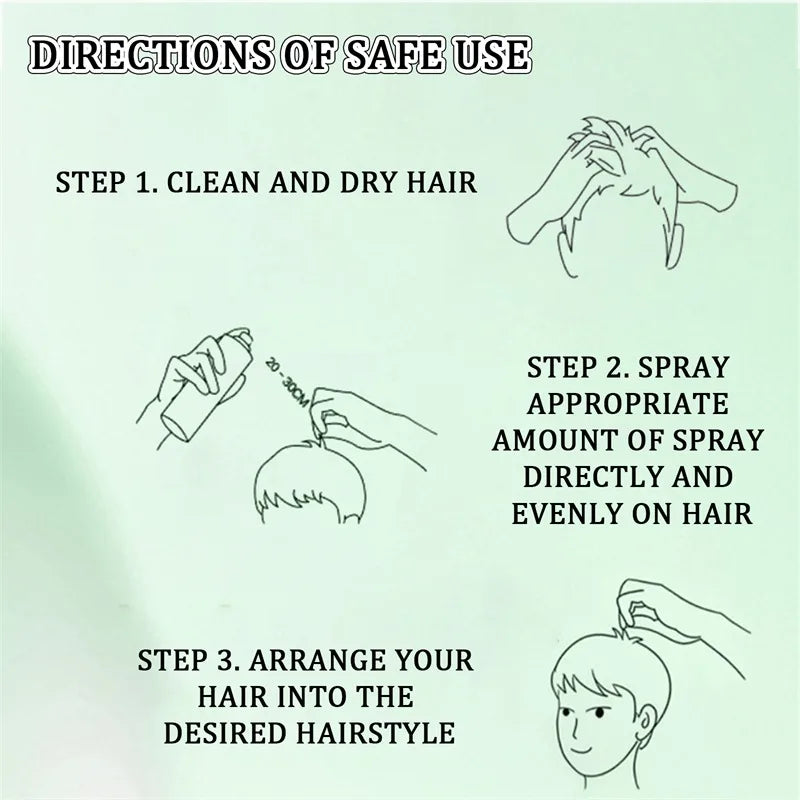 Hair Volumizing Spray Oil Control Refreshing No-Rinse Styling Gel Quick-Dry Formula Natural Shine Long-Lasting Wave Hair Care