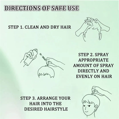 Hair Volumizing Spray Oil Control Refreshing No-Rinse Styling Gel Quick-Dry Formula Natural Shine Long-Lasting Wave Hair Care