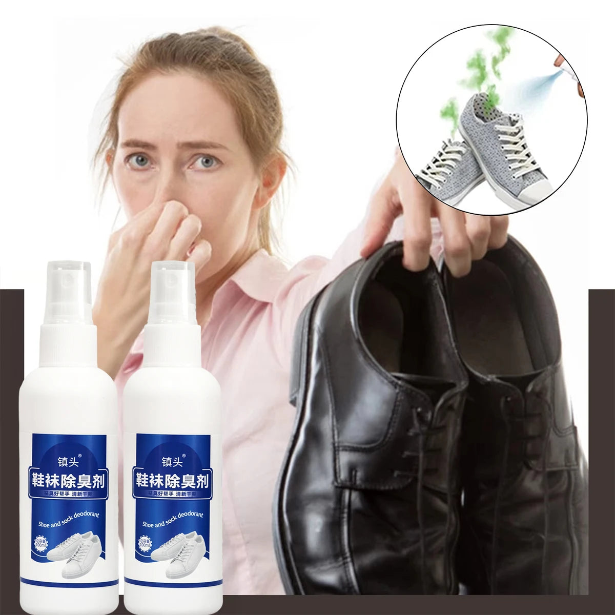1/2/3pcs 100ml Shoes Socks Deodorizing Removal Spray Footwear Deodorant Antibacterial Antiperspirant Fresh Air Stink Remover
