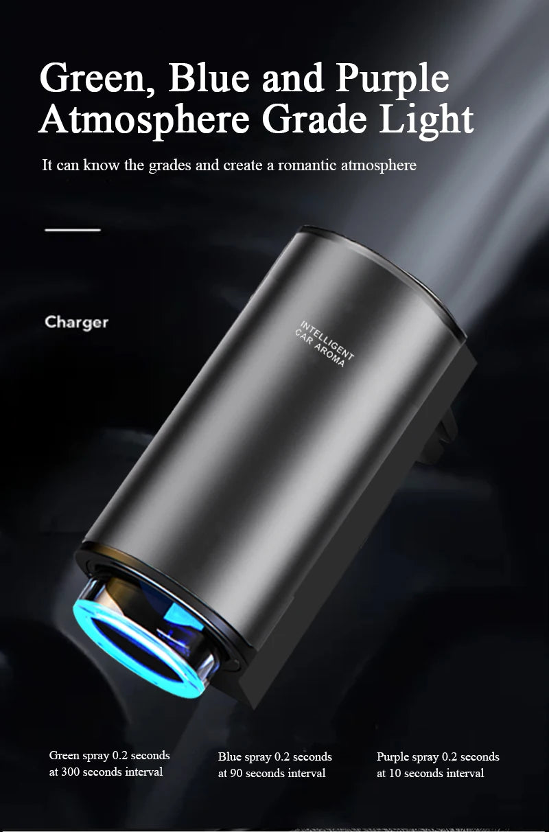 Car Air Freshener Electric Auto Air Diffuser Aroma Car Air Vent Essential Oil Mist Grain Oil Aromatherapy Perfume Fragrance