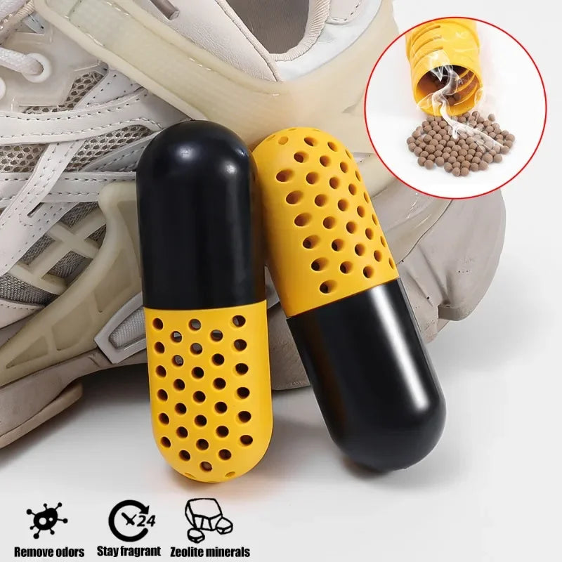 Shoes Deodorizer Capsules Shoe Closet Smell Absorber Capsule Smell Eliminator Deodorant Dehumidifier Portable Shoe Freshener