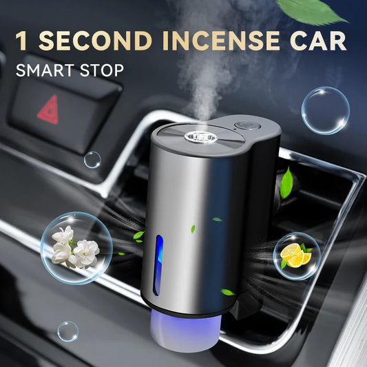 CAR Humidifier Essential Oil Diffuser Smart Car Air Aromatherapy Diffuser, Fragrance Car Air fresheners with Three Adjustable