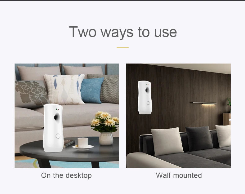 Air Freshener Aerosol Dispenser Fragrance Aerosol Spray Dispenser Car Household Wall-mounted Automatic Adjustable Aroma Diffuser