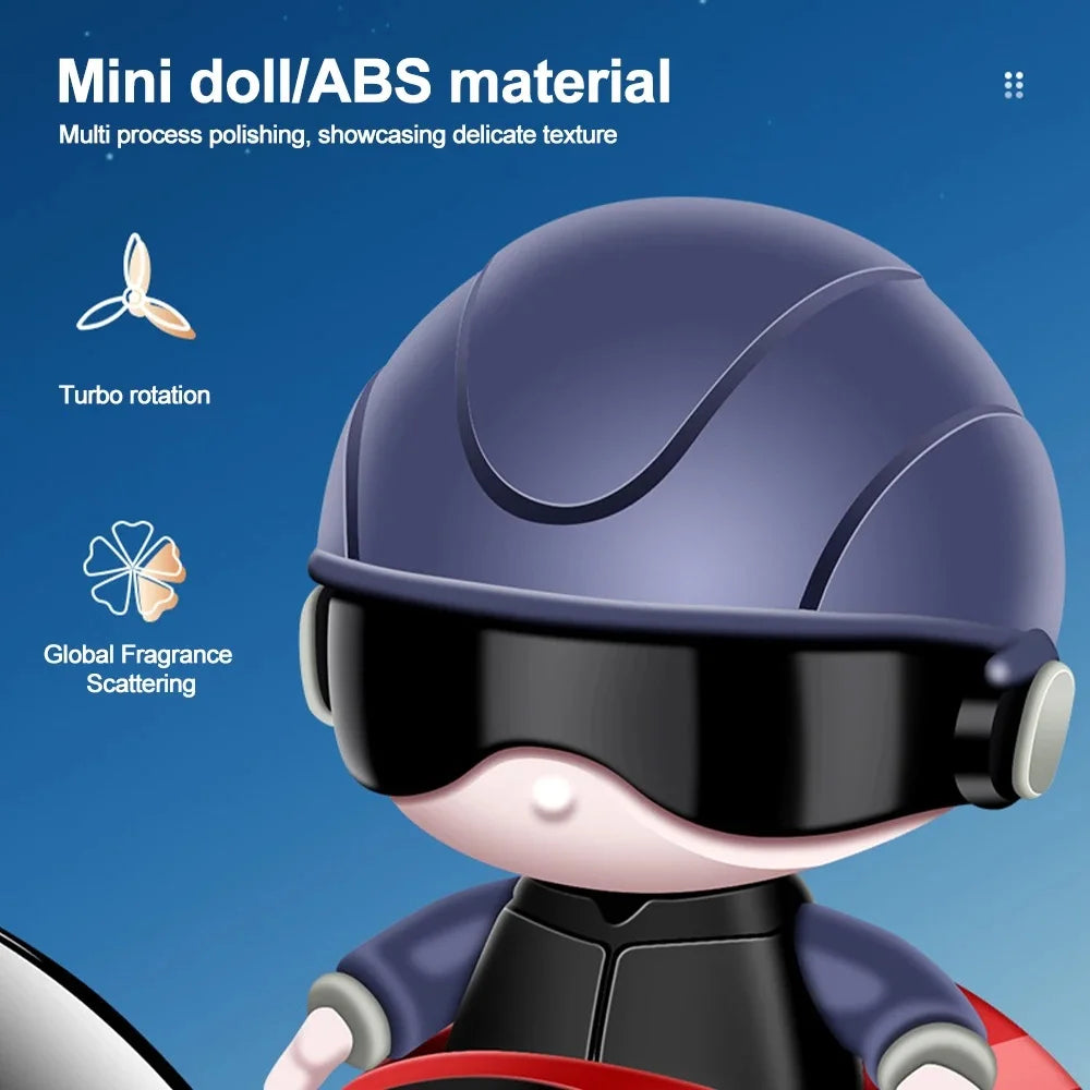 Car Air Freshener Aromatherapy Accessories Interior Perfume Diffuser Rotating Propeller Outlet Fragrance Cartoon Design Supplies