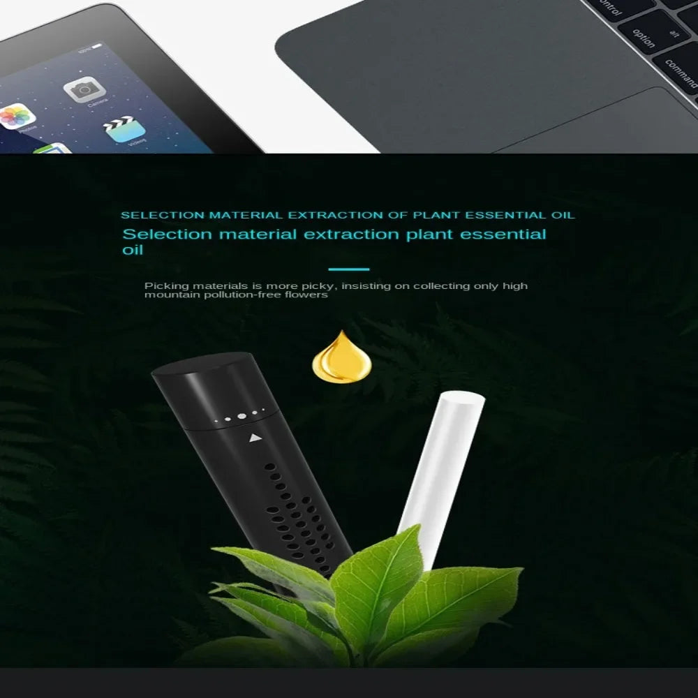 Car Air Vent Freshener Perfume Diffuser Metal Air Conditioning Outlet Clip with 5 Aroma Fragrance Sticks Auto Interior Accessory