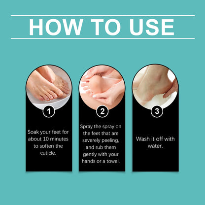 Foot Peeling Spray Instantly Remove Dead Skin Calluses Moisturizing Nourishing Dry Cracked Rough Heels Exfoliating Foot Serum