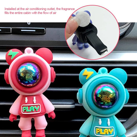 Car Air Conditioning Aromatherapy Clip Cartoon Astronaut Air Outlet Perfume Fragrance Car Air Freshener Car Air Vent Accessories