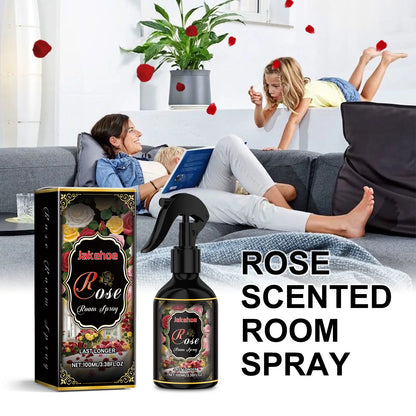 Rose Scented Room Spray 100ml Long Lasting Air Freshener for Bedroom Bathroom Office Instant Odor Eliminator Natural Fragrance