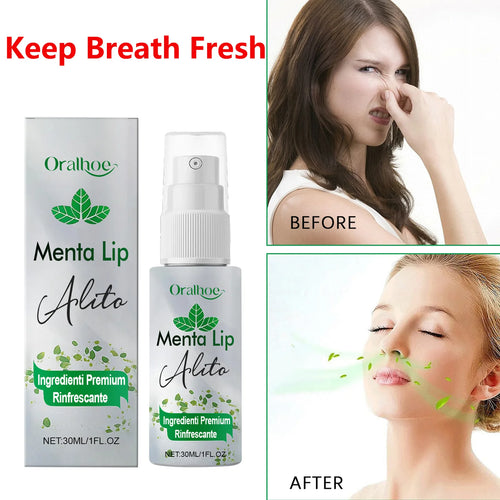 Mint Mouth Freshener Spray Oral Spray Remove Bad Breath Long Lasting Freshens Breath Refreshing Oral Care Products 30ml