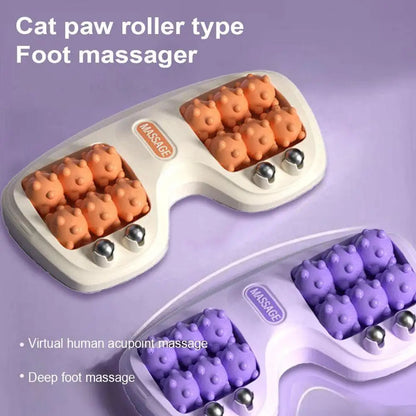 Foot Massager Dual-wheel Foot Massager Relieve Foot Fatigue Relaxe Acupuncture Point Promote Blood Circulation Acupuncture Massa