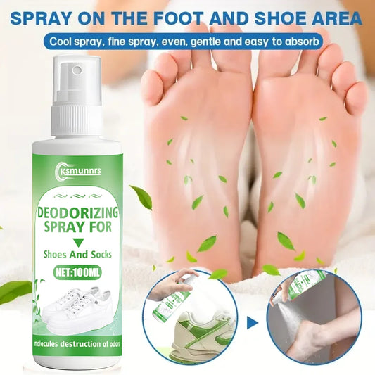 Magical Foot Deodorant Spray: Low-Sensitivity,Refreshing Texture,Quick Odor Dissipation, Long-Lasting Scent,For Feet/Socks/Shoes