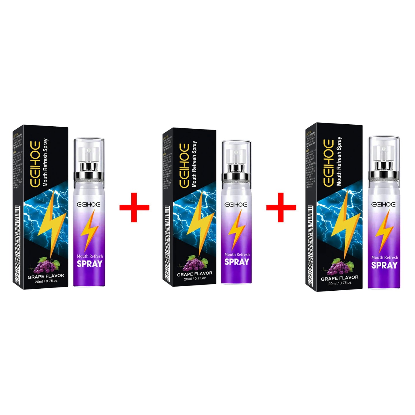 Mouth Freshener Spray Oral Spray Remove Bad Smoke Breath Long Lasting Sweet Fruity Grape Flavor Portable Kissing Cleaning Spray