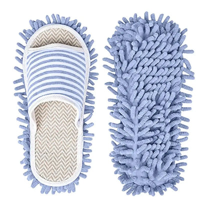 Labor-saving Washable Mop Slippers For Floor Cleaning Detachable Microfiber Slipper Dusting Mop Floor Dust Dirt Hair Cleaner