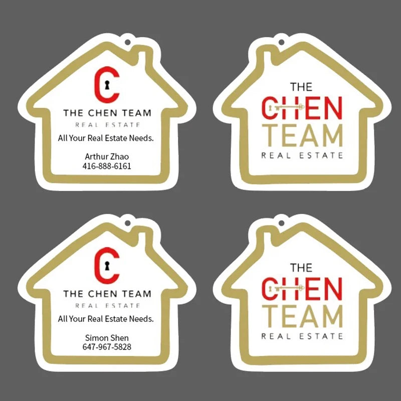 50Pcs Customized Car Air Fresheners Hanging Parfum Natural Scented Paper Air Freshener Car Accessories Interior Auto Perfume