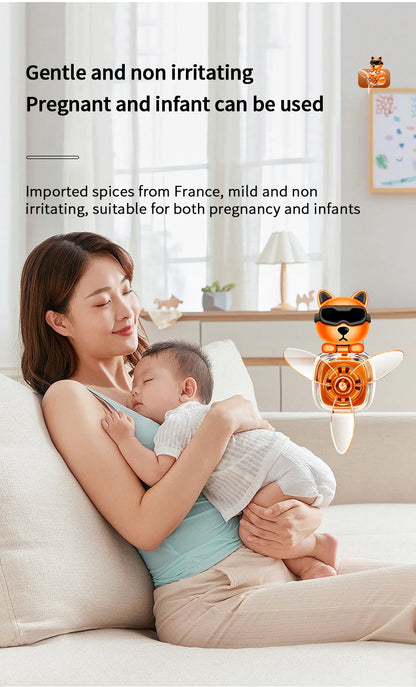 Car Air Outlet Fragrance Diffuser Conditioning Aromatherapy Perfume Clip Dog With Sunglasses Car Decoration Air Freshener