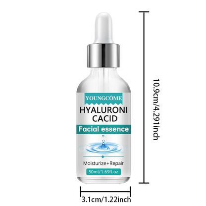 Hyaluronic acid facial serum, a natural moisturizing factor, can retain moisture for a long time,keep skin hydrated,elastic