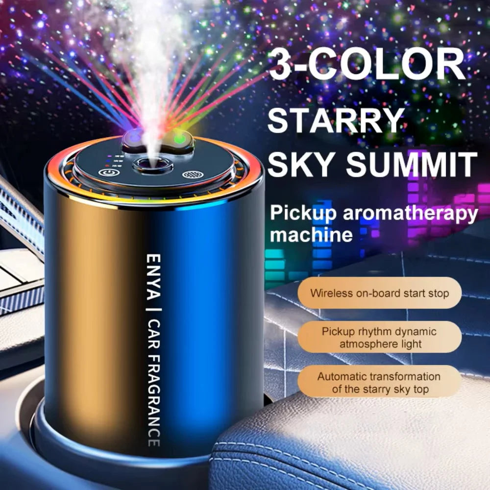 Car Air Freshener 3 in 1 Color Car Perfume Aroma Diffuser Automatic Spray Deodorization Aroma Diffuser Colorful Atmosphere Light