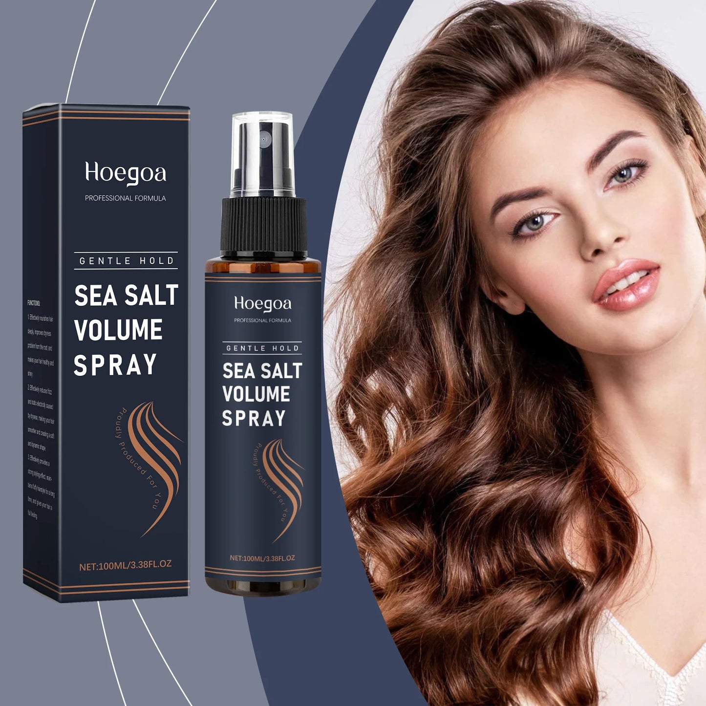 Sea Salt Hair Spray For Volume & Texture, Lightweight Styling Spray, Natural Hold, Frizz Control, Non-Greasy For Women & Men