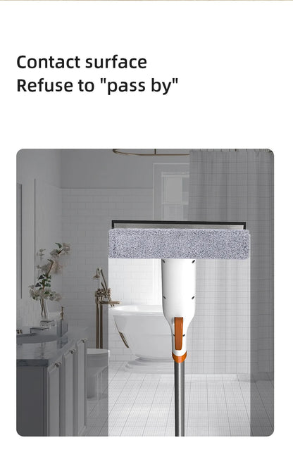 Household Multifunctional Window Cleaner Glass Spray Mop Glass Wiper With Silicone Scraper Floor Cleaning Mop Window Washer