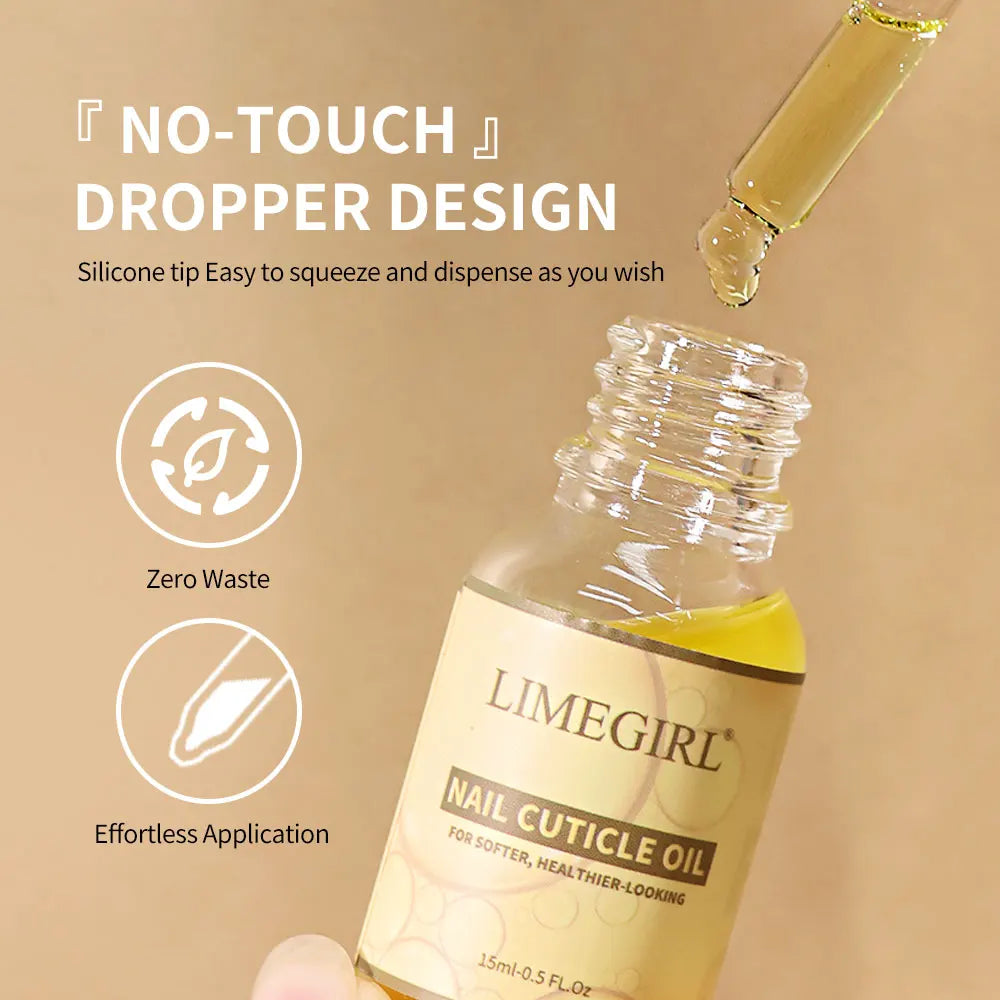 LIMEGIRL15ML Nail Cuticle Nutrient Oil Nourishes and Repairs Damaged Nails Moisturizing Strengthens and Brightens Nail Care