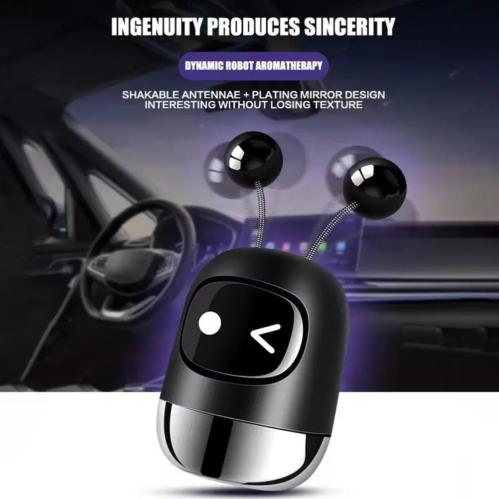 New Car Air Freshener Auto Mini Robot Air Vent Clip Parfum Flavoring Ventilation Outlet Aromatherapy Automotive Interior