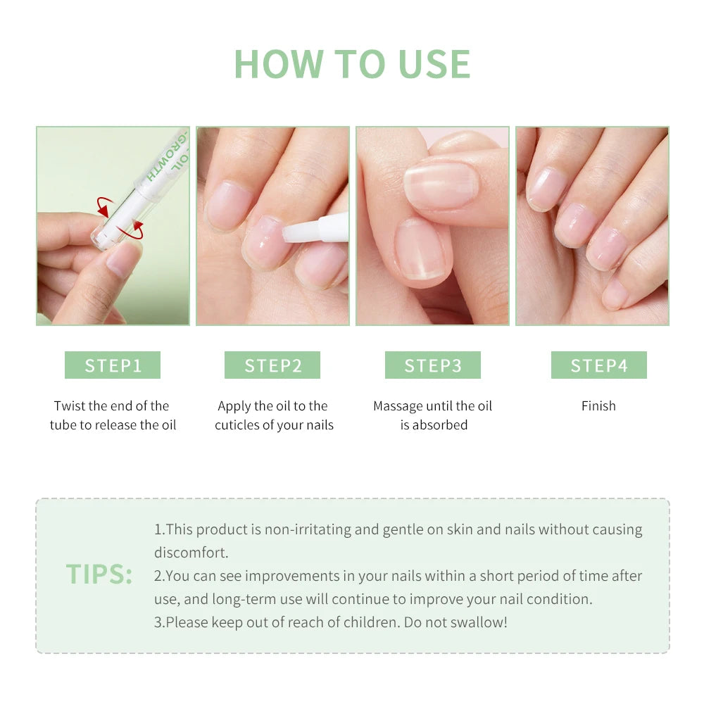 Nail Treat-Growth Oil Nail Nutrition Oil Pen Nail Treatment Cuticle Revitalizer Oil Prevent Nail Polish Agnail Nourish Skin