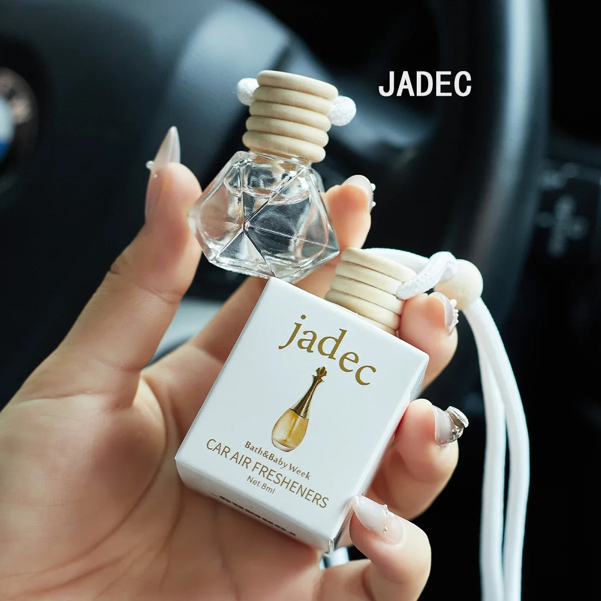 A car fragrance for automotive interior accessories, a long-lasting car air freshener that maintains a charming and fresh scent.
