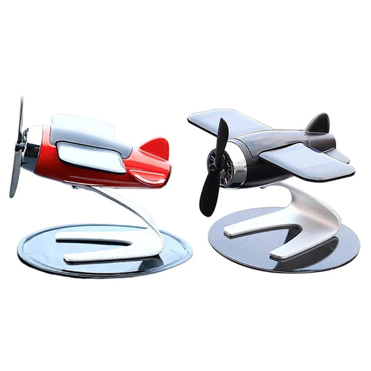 Car Air Freshener Solar Airplane Model Center Console Decoration Auto Fragrance Air Fresheners