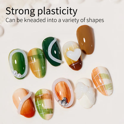 RSNAIL 5g Solid Carved Gel Nail Polish Non Stick Hand Molding Gel Soak Off UV/LED Nail Art Clear White 3D Scupting Extension Gel