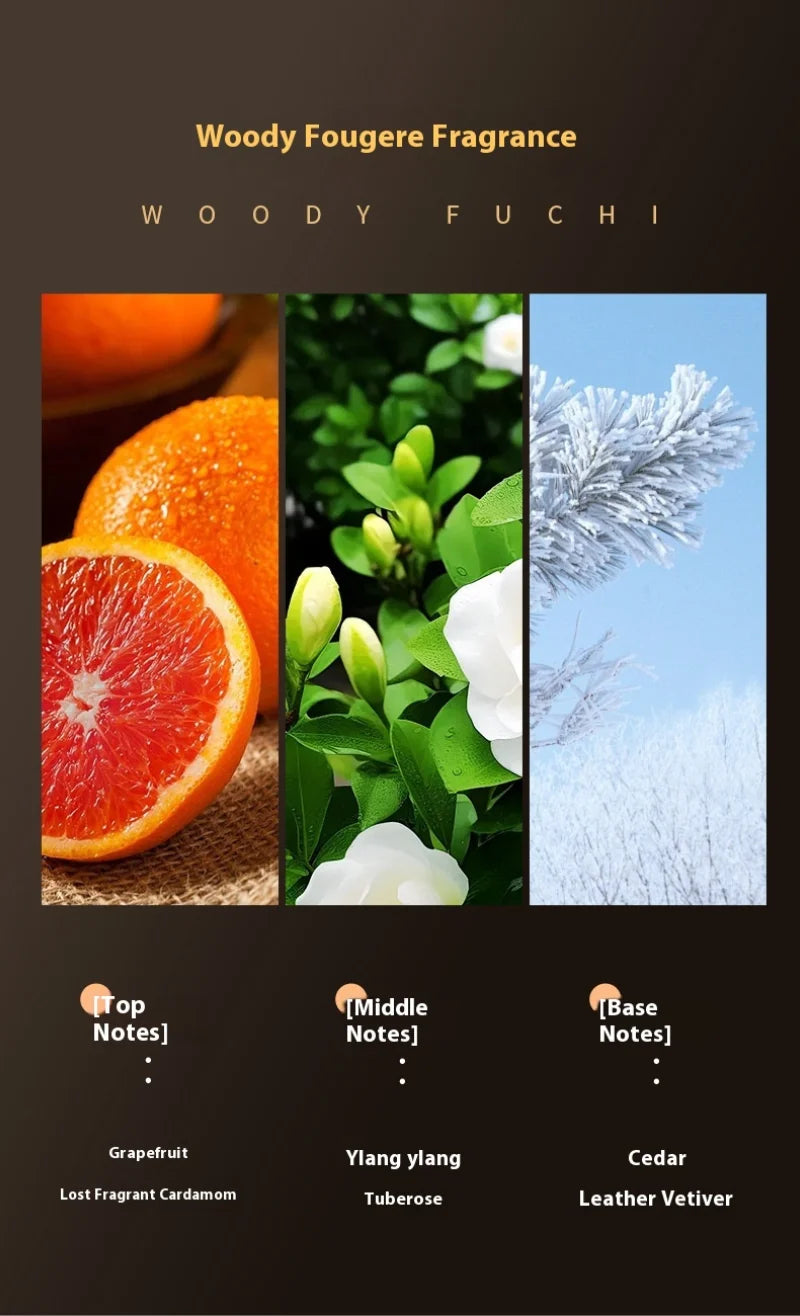 Eau De Toilette for Men - Fresh Romantic Fougere Scent Woody Notes Long Lasting 50ml Cologne Perfume