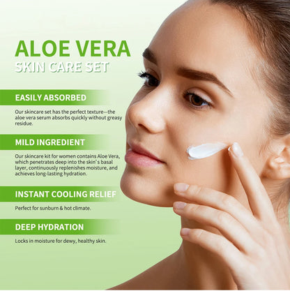 Multi-skin Care Aloe Vera Skin Care Set Deep Moisturizing Deep Nourishment Whitening Brightening Hydrating Smooth Skin