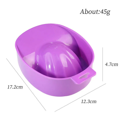 Nail Art Hand Wash Remover Soak Bowl Acrylic Nail Supplies DIY Salon Nail Spa Bath Treatment Manicure Tools
